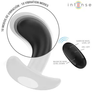 Chandler Plug Anal 10 Vibraciones Negro Control Remoto