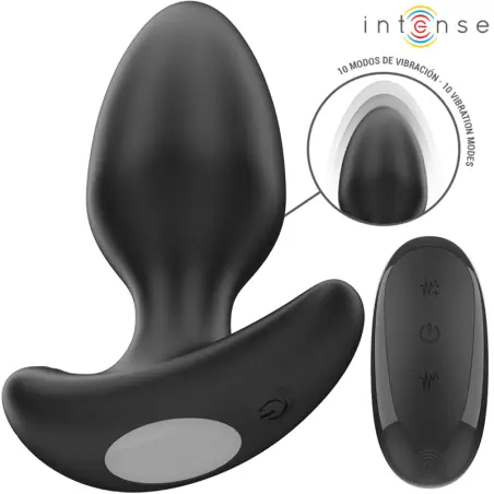 Joey Plug Anal 10 Vibraciones Negro Control Remoto | Intense