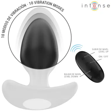Joey Plug Anal 10 Vibraciones Negro Control Remoto | Intense