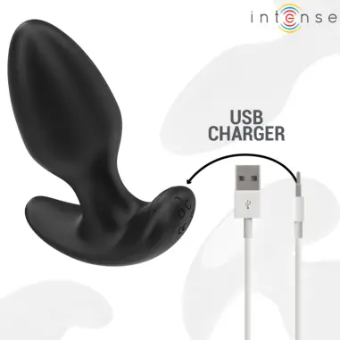 Joey Plug Anal 10 Vibraciones Negro Control Remoto | Intense