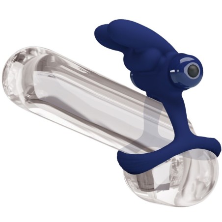 PRETTY LOVE - FRANCISCO DOBLE ANILLO VIBRADOR RABBIT AZUL PRETTY LOVE MALE