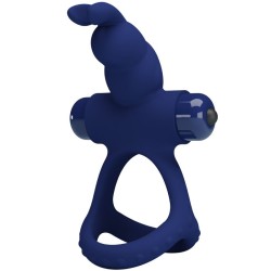 PRETTY LOVE - LUCHITO DOBLE ANILLO VIBRADOR RABBIT AZUL PRETTY LOVE MALE