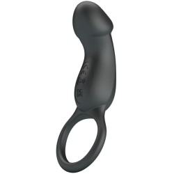 PRETTY LOVE - TRAE ANILLO VIBRADOR CON ESTIMULADOR NEGRO PRETTY LOVE MALE