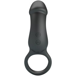 PRETTY LOVE - TRAE ANILLO VIBRADOR CON ESTIMULADOR NEGRO PRETTY LOVE MALE 2