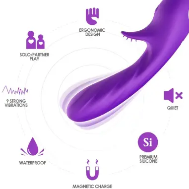 Romance Vibrador con Estimulador Violeta - 9 Modos | Armony