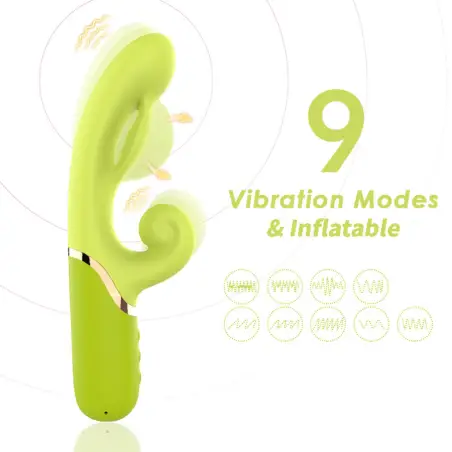 Vibrador Estimulador Punto a Inflable Verde | Armony