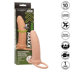 CALEXOTICS - MAXX DOBLE PENETRADOR GRUESO 10 VIBRACIONES NATURAL CALEXOTICS 2