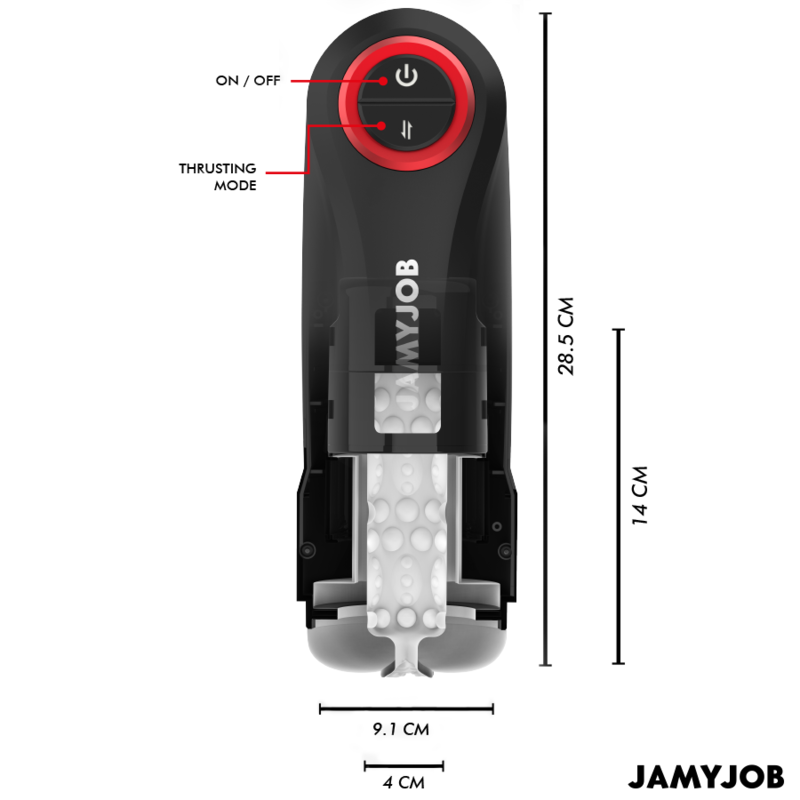 JAMYJOB - GRAVITY MASTURBADOR VAGINA AUTOMÁTICO 5 MODOS DE EMPUJE Y EFECTO SONIDO 