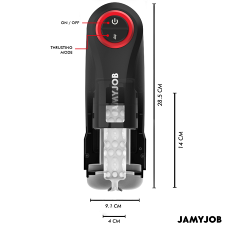 JAMYJOB - GRAVITY MASTURBADOR VAGINA AUTOMÁTICO 5 MODOS DE EMPUJE Y EFECTO SONIDO JAMYJOB