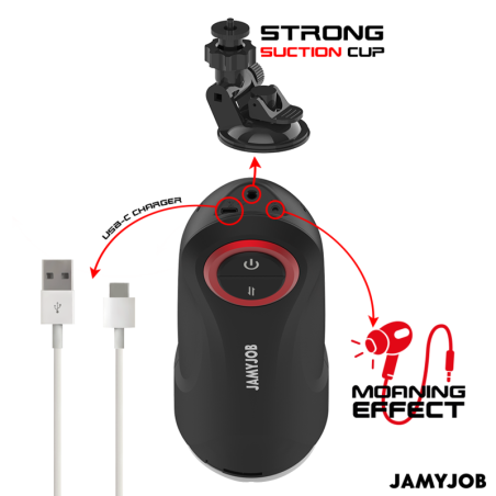 JAMYJOB - GRAVITY MASTURBADOR VAGINA AUTOMÁTICO 5 MODOS DE EMPUJE Y EFECTO SONIDO JAMYJOB