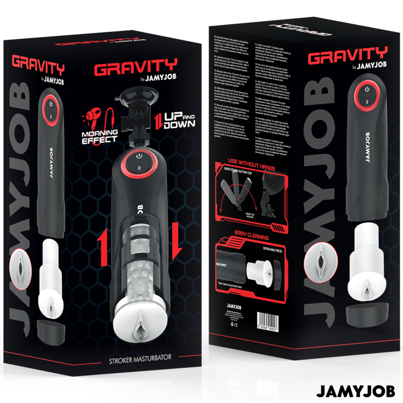JAMYJOB - GRAVITY MASTURBADOR VAGINA AUTOMÁTICO 5 MODOS DE EMPUJE Y EFECTO SONIDO 