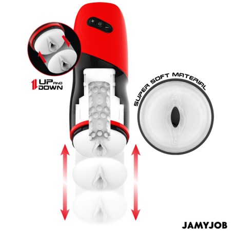 JAMYJOB - XPEED MASTURBADOR VAGINA AUTOMÁTICO 5 MODOS DE EMPUJE Y EFECTO SONIDO JAMYJOB