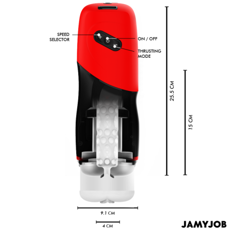 JAMYJOB - XPEED MASTURBADOR VAGINA AUTOMÁTICO 5 MODOS DE EMPUJE Y EFECTO SONIDO JAMYJOB