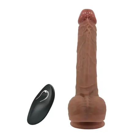 Jonathan Vibrador Realístico con Empuje Marrón Control