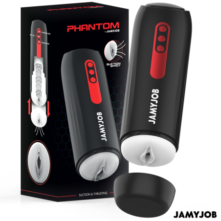JAMYJOB - PHANTOM MASTURBADOR VAGINA AUTOMTICO 5 MODOS ONDAS ESTIMULADORAS Y EMPUJE JAMYJOB