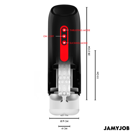JAMYJOB - PHANTOM MASTURBADOR VAGINA AUTOMTICO 5 MODOS ONDAS ESTIMULADORAS Y EMPUJE JAMYJOB