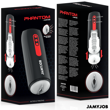 JAMYJOB - PHANTOM MASTURBADOR VAGINA AUTOMTICO 5 MODOS ONDAS ESTIMULADORAS Y EMPUJE JAMYJOB