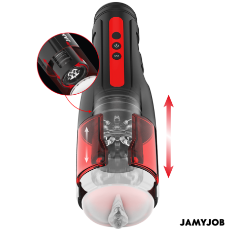JAMYJOB - CYCLONE MASTURBADOR VAGINA AUTOMÁTICO 10 MODOS ROTACIÓN Y EMPUJE JAMYJOB