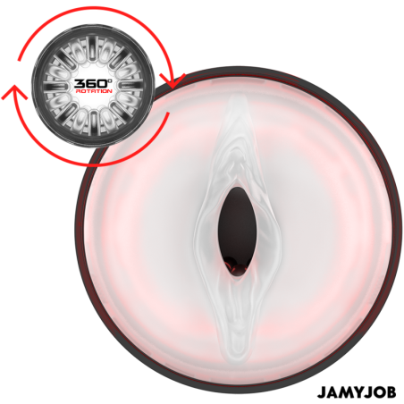 JAMYJOB - CYCLONE MASTURBADOR VAGINA AUTOMÁTICO 10 MODOS ROTACIÓN Y EMPUJE JAMYJOB