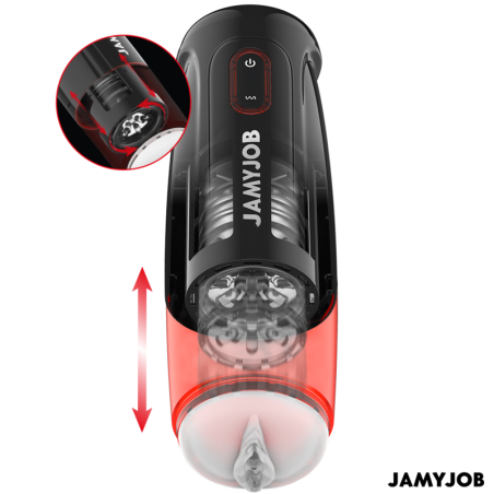 JAMYJOB - STORM MASTURBADOR VAGINA AUTOMÁTICO 10 MODOS ROTACIÓN Y EMPUJE JAMYJOB