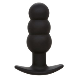 CALEXOTICS - ROCK BOTTOM PLUG ANAL CON CUENTAS 10 VIBRACIONES SILICONA NEGRO CALEXOTICS