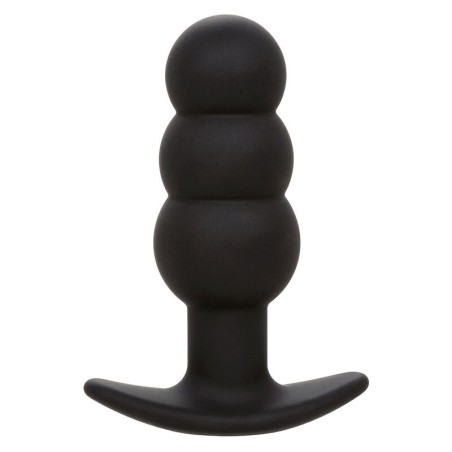 CALEXOTICS - ROCK BOTTOM PLUG ANAL CON CUENTAS 10 VIBRACIONES SILICONA NEGRO CALEXOTICS