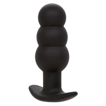 CALEXOTICS - ROCK BOTTOM PLUG ANAL CON CUENTAS 10 VIBRACIONES SILICONA NEGRO CALEXOTICS