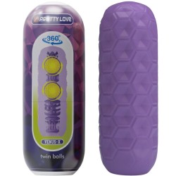 PRETTY LOVE - TWIN BALLS MASTURBADOR MASCULINO MORADO PRETTY LOVE