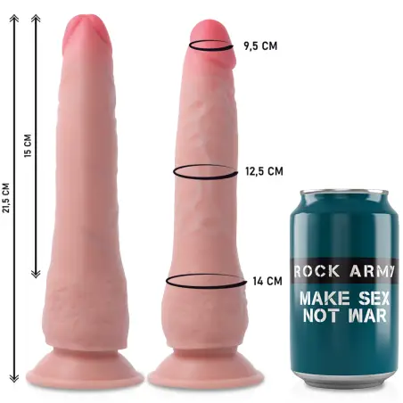 Arnés + Dual Density Crusader Dildo Realista 21.5 cm