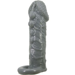 PRETTY LOVE - FUNDA REALÍSTICA ALARGADORA Y RETARDANTE PARA PENE GRIS PRETTY LOVE