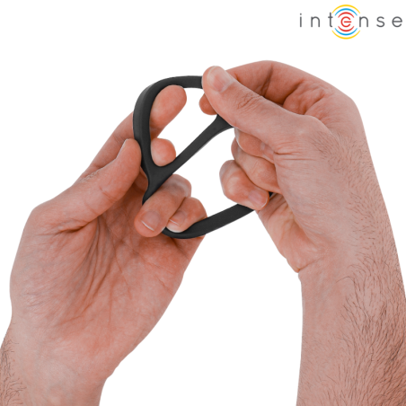 INTENSE - BOBBY ANILLO DOBLE PARA PENE SILICONA NEGRO INTENSE COUPLES TOYS