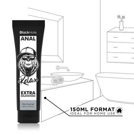 Gel Base Agua Dilatación Anal 150 ml | Black Hole