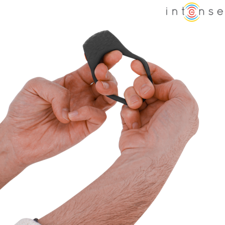 INTENSE - CLOVER ANILLO VIBRADOR PENE 10 VIBRACIONES NEGRO INTENSE COUPLES TOYS