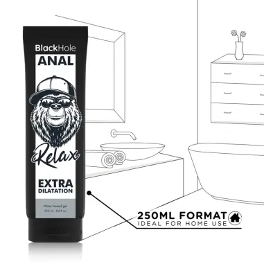 Gel Base Agua Dilatación Anal 250 ml | Black Hole