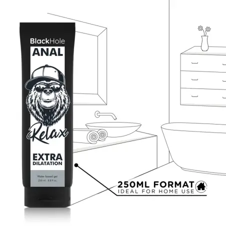 Gel Base Agua Dilatación Anal 250 ml | Black Hole