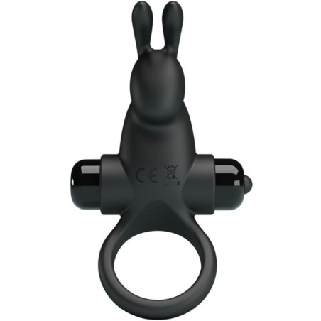 PRETTY LOVE - ANILLO VIBRADOR + ESTIMULADOR RABBIT CLÍTORIS 10 VIBRACIONES NEGRO PRETTY LOVE