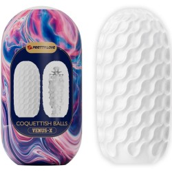 PRETTY LOVE - COQUETTISH BALLS MASTURBADOR MASCULINO SILICONA BLANCO PRETTY LOVE