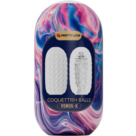 PRETTY LOVE - COQUETTISH BALLS MASTURBADOR MASCULINO SILICONA BLANCO PRETTY LOVE