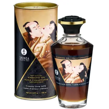 SHUNGA - ACEITE MASAJE EFECTO CALOR SABOR CAFÉ 100 ML