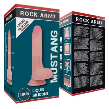 Arnés + Liquid Silicone Dildo Premium Mustang 18 cm