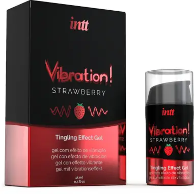 Potente Estimulante Íntimo Gel Vibrador Liquido Fresa 15 ml