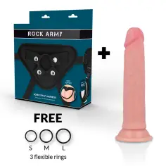 ROCKARMY - HARNESS + LIQUID SILICONE DILDO PREMIUM AVENGER 19 CM -O- 3.98 CM 2