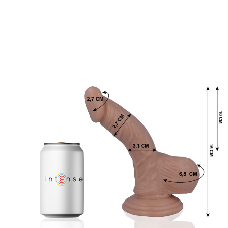 MR INTENSE - 2 PENE REALÍSTICO 16 CM -O- 2.7 CM 