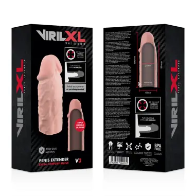 Extension de Pene Liquid Silicone V3 Natural | Virilxl