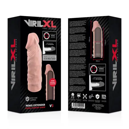 Extension de Pene Liquid Silicone V5 Natural | Virilxl