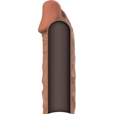 Extensión de Pene Liquid Silicone V5 Marrón | Virilxl