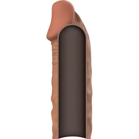 Extensión de Pene Liquid Silicone V5 Marrón | Virilxl