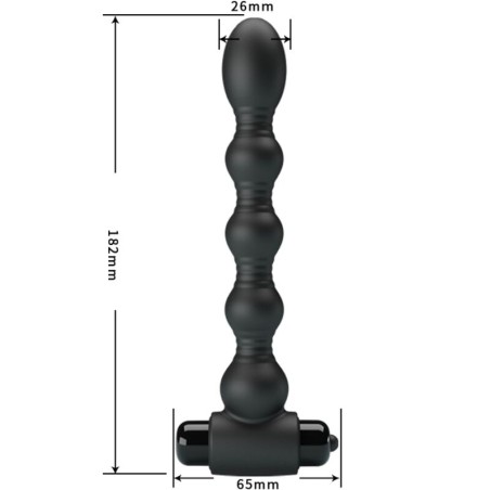 PRETTY LOVE - LYNN PLUG ANAL SILICONA 10 VIBRACIONES NEGRO PRETTY LOVE