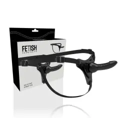 FETISH SUBMISSIVE HARNESS - SILICONA NEGRO REALISTIC 16 CM 2