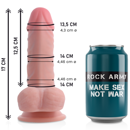 ROCKARMY - DUAL DENSITY PANZER DILDO REALISTA 17 CM -O- 4.46 CM ROCK ARMY